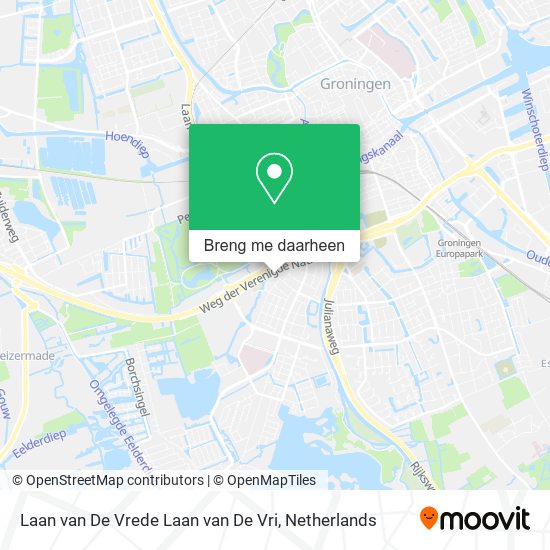 Laan van De Vrede Laan van De Vri kaart