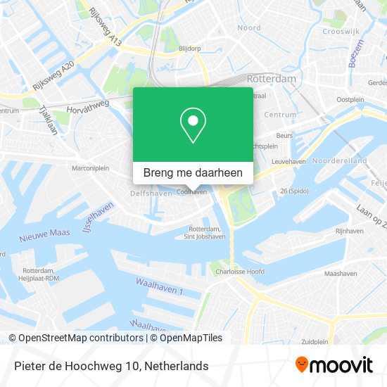 Pieter de Hoochweg 10 kaart