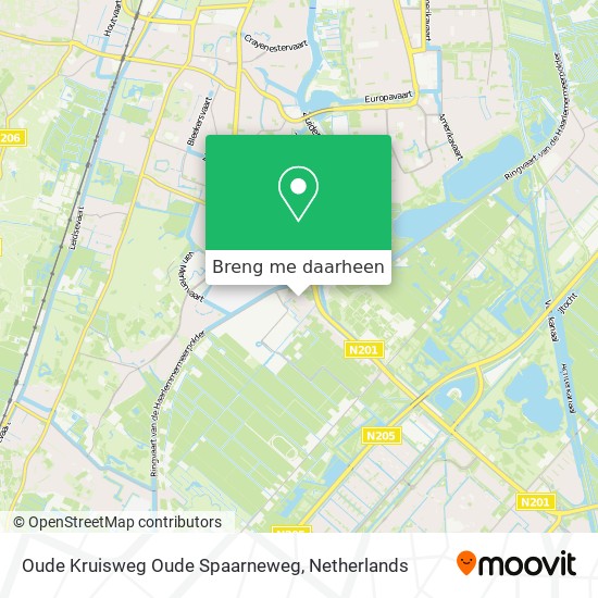 Oude Kruisweg Oude Spaarneweg kaart