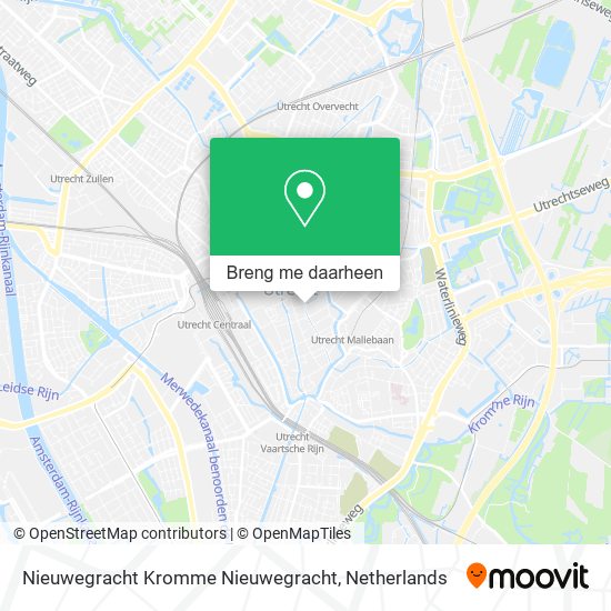 Nieuwegracht Kromme Nieuwegracht kaart