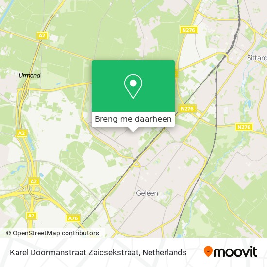 Karel Doormanstraat Zaicsekstraat kaart