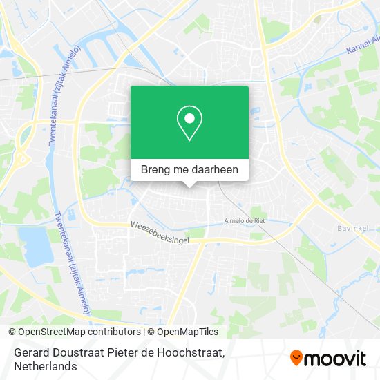 Gerard Doustraat Pieter de Hoochstraat kaart