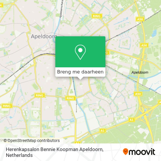 Herenkapsalon Bennie Koopman Apeldoorn kaart