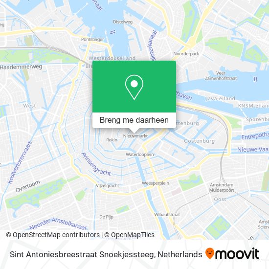 Sint Antoniesbreestraat Snoekjessteeg kaart