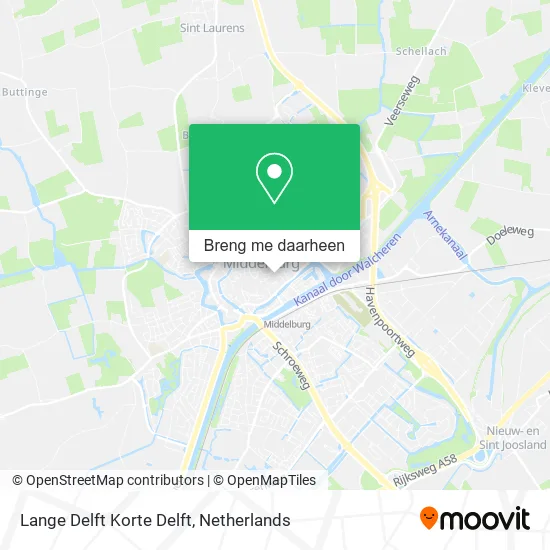 Lange Delft Korte Delft kaart