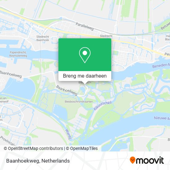 Baanhoekweg kaart