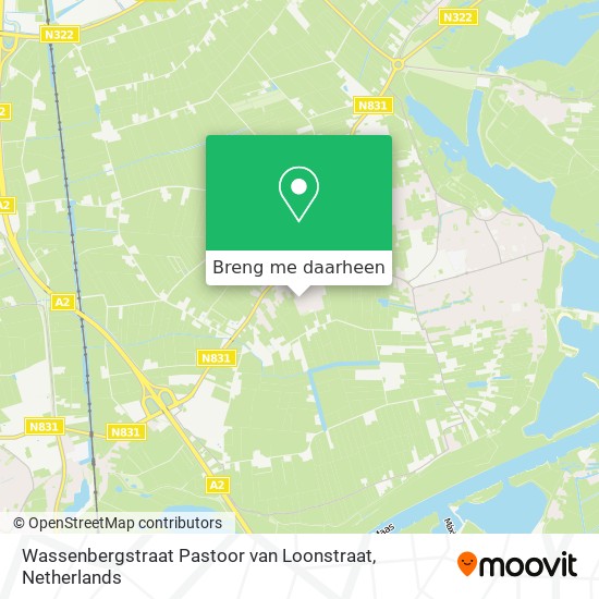 Wassenbergstraat Pastoor van Loonstraat kaart