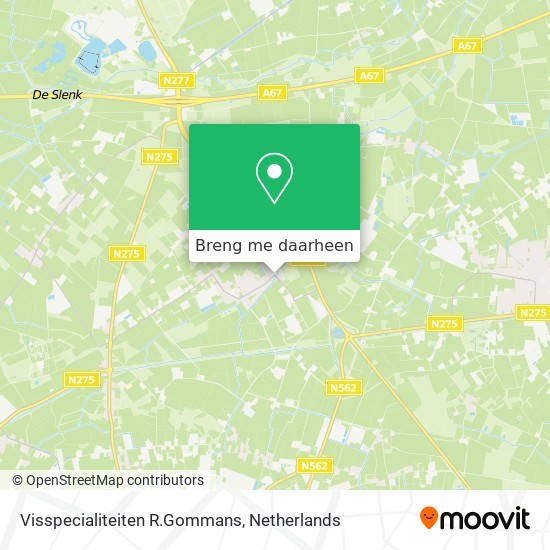 Visspecialiteiten R.Gommans kaart