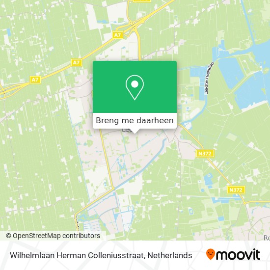 Wilhelmlaan Herman Colleniusstraat kaart