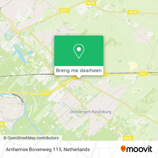 Arnhemse Bovenweg 115 kaart