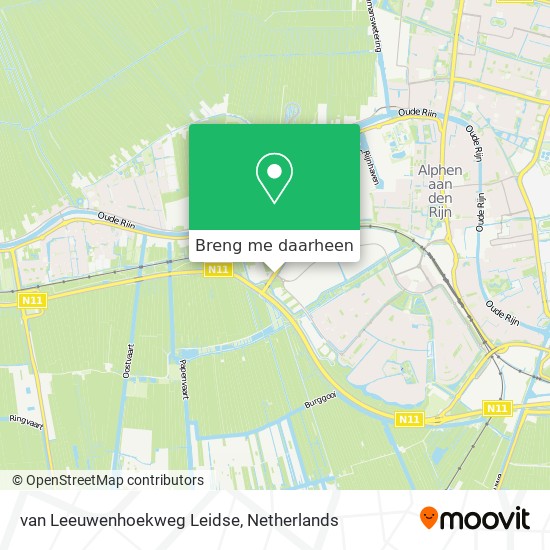 van Leeuwenhoekweg Leidse kaart