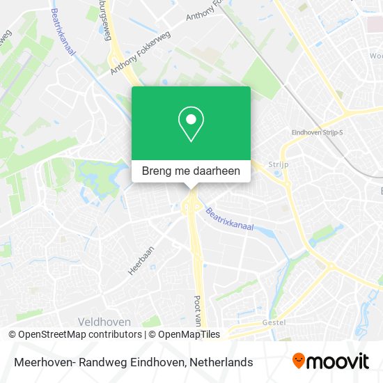 Meerhoven- Randweg Eindhoven kaart