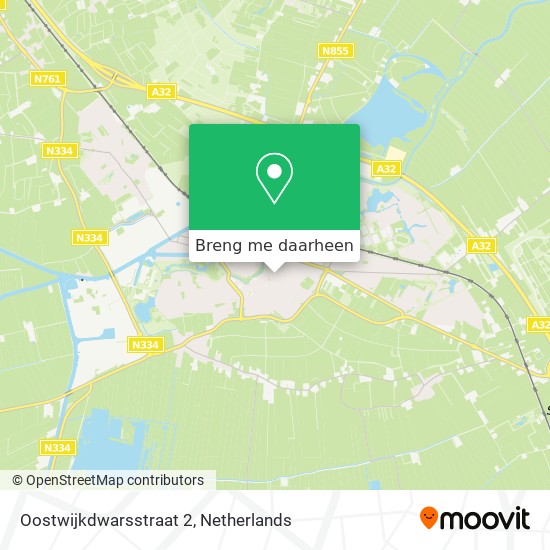 Oostwijkdwarsstraat 2 kaart