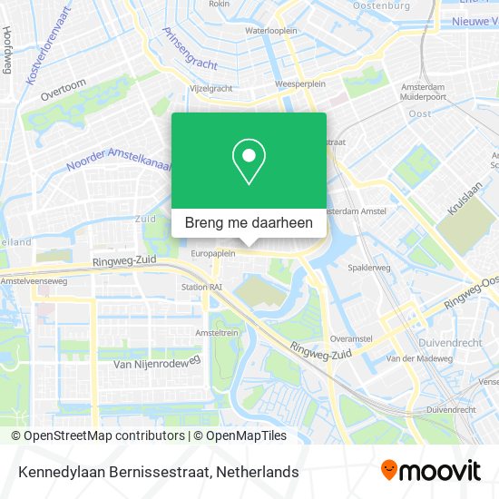 Kennedylaan Bernissestraat kaart