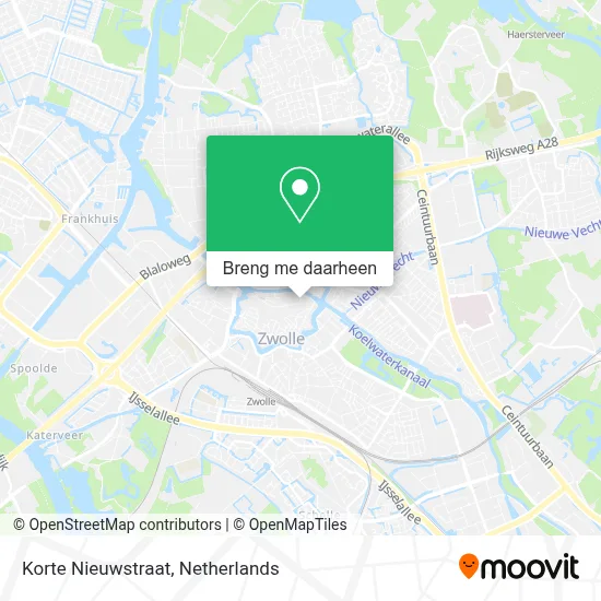 Korte Nieuwstraat kaart