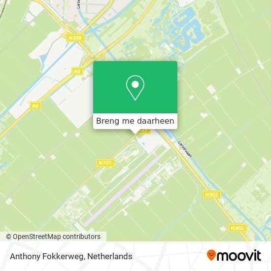 Anthony Fokkerweg kaart