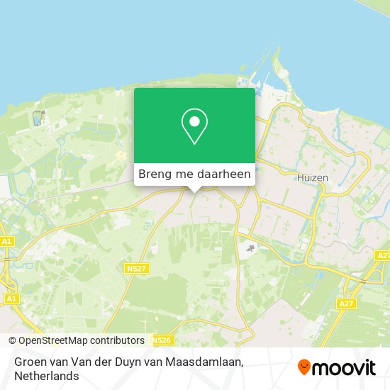 Groen van Van der Duyn van Maasdamlaan kaart