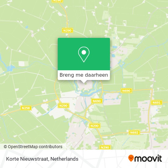 Korte Nieuwstraat kaart