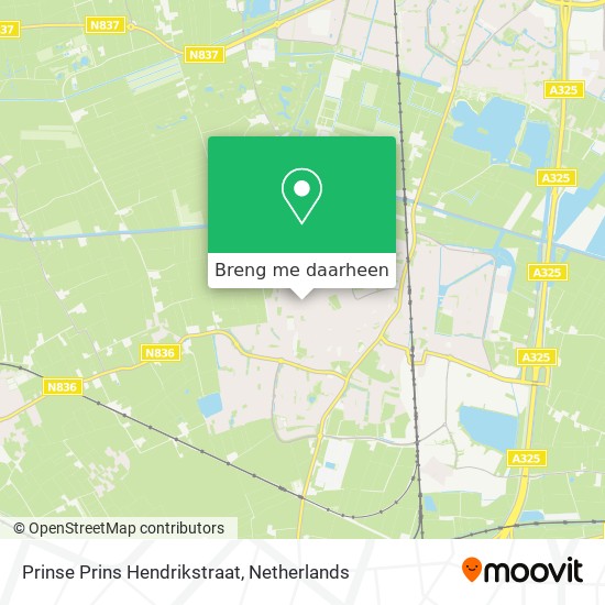Prinse Prins Hendrikstraat kaart