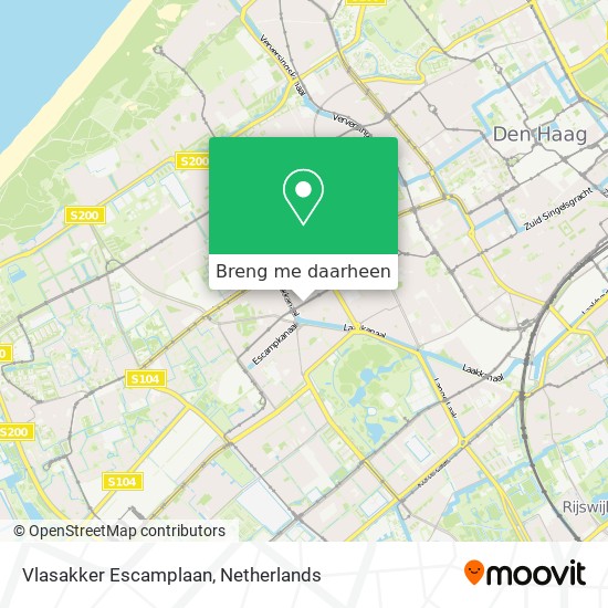 Vlasakker Escamplaan kaart
