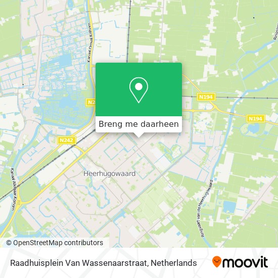 Raadhuisplein Van Wassenaarstraat kaart