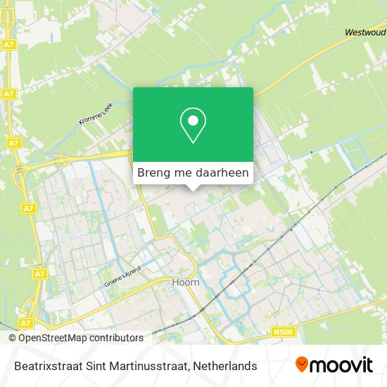 Beatrixstraat Sint Martinusstraat kaart