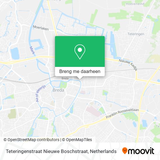 Teteringenstraat Nieuwe Boschstraat kaart