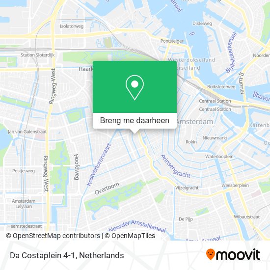 Da Costaplein 4-1 kaart