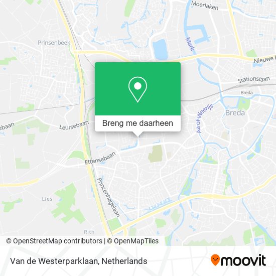 Van de Westerparklaan kaart