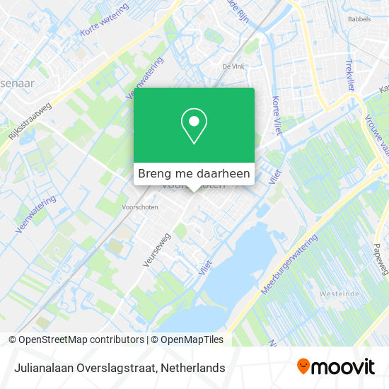 Julianalaan Overslagstraat kaart