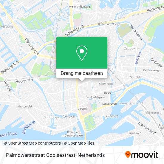 Palmdwarsstraat Coolsestraat kaart