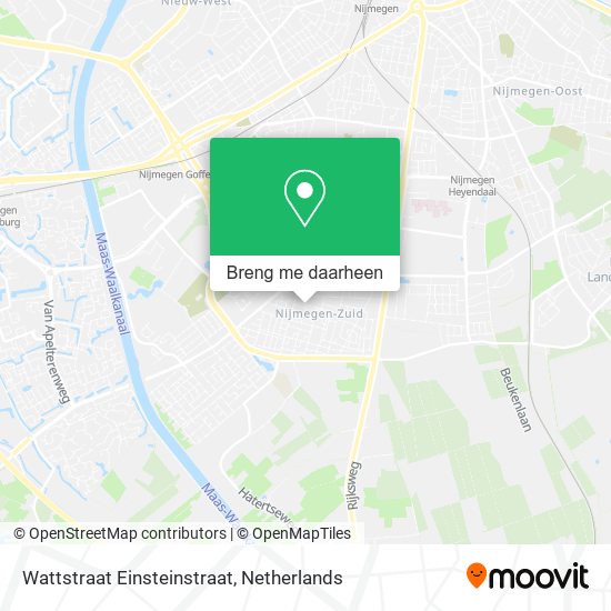 Wattstraat Einsteinstraat kaart