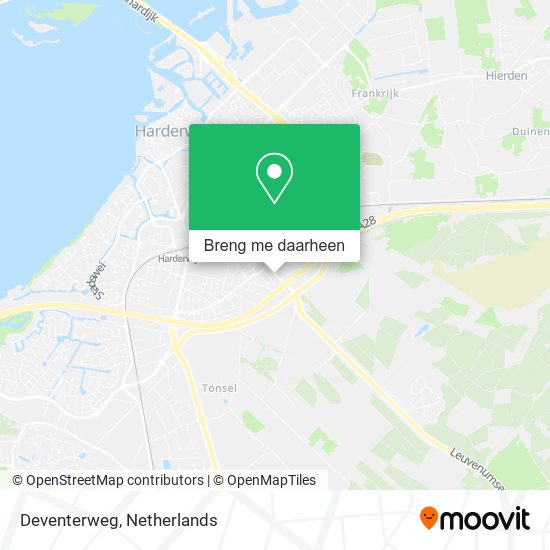 Deventerweg kaart