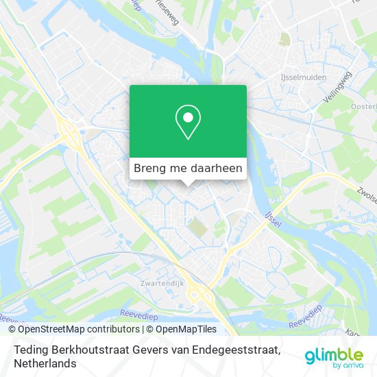 Teding Berkhoutstraat Gevers van Endegeeststraat kaart