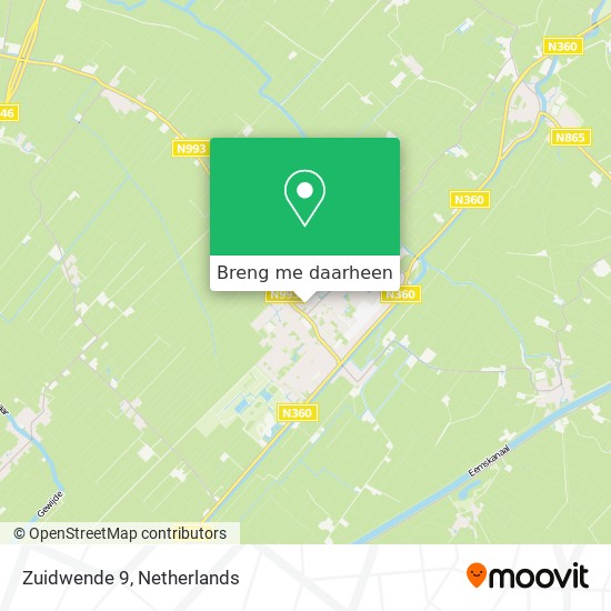 Zuidwende 9 kaart