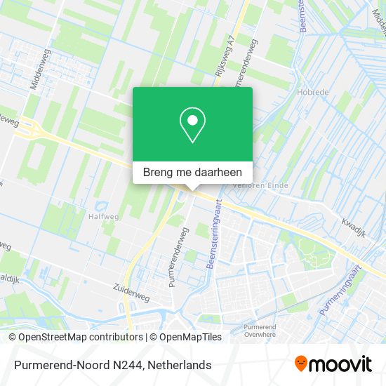 Purmerend-Noord N244 kaart
