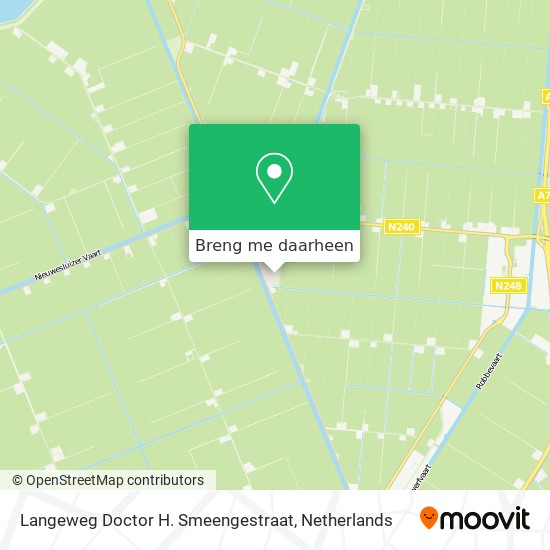 Langeweg Doctor H. Smeengestraat kaart