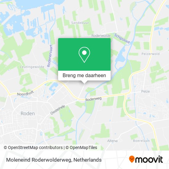 Moleneind Roderwolderweg kaart