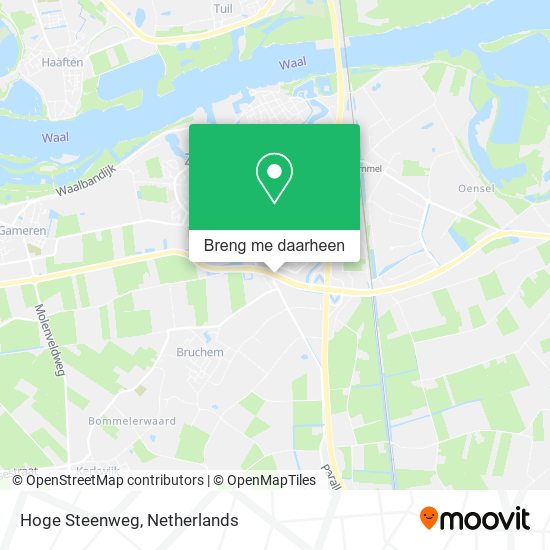 Hoge Steenweg kaart