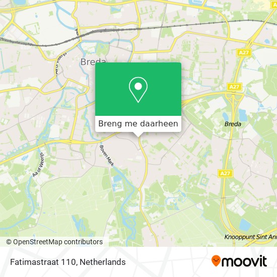 Fatimastraat 110 kaart