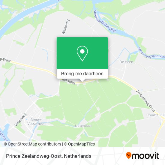Prince Zeelandweg-Oost kaart