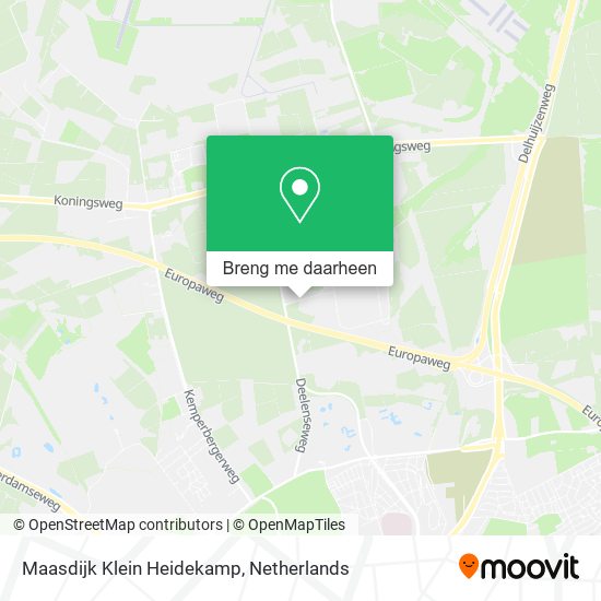 Maasdijk Klein Heidekamp kaart