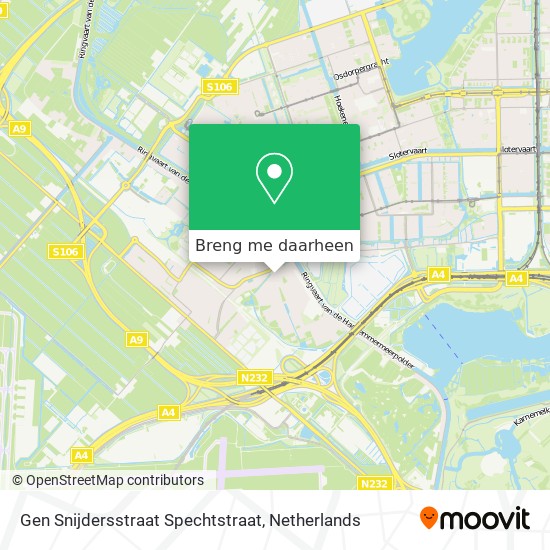 Gen Snijdersstraat Spechtstraat kaart