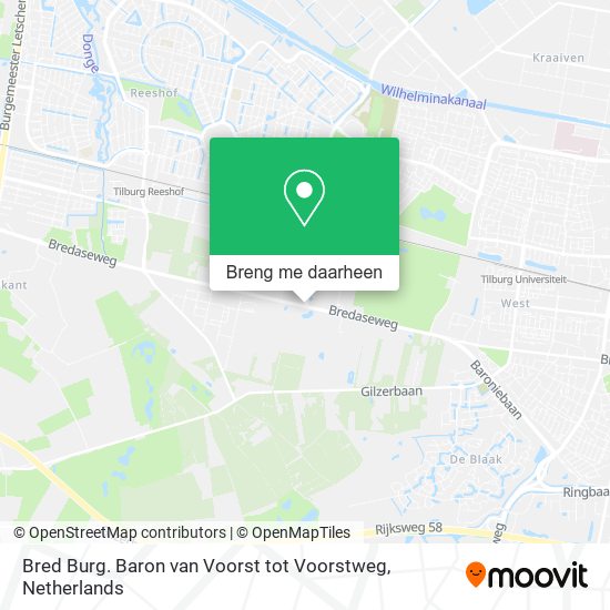 Bred Burg. Baron van Voorst tot Voorstweg kaart