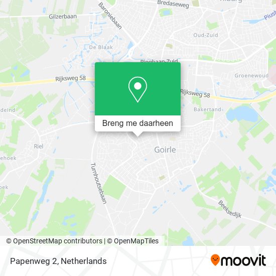 Papenweg 2 kaart