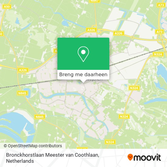 Bronckhorstlaan Meester van Coothlaan kaart