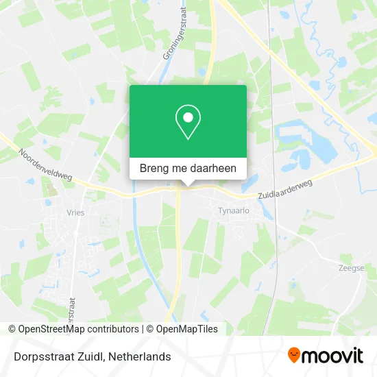 Dorpsstraat Zuidl kaart