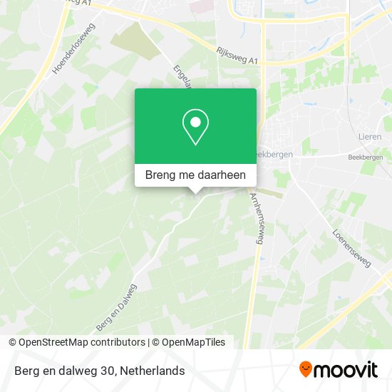 Berg en dalweg 30 kaart