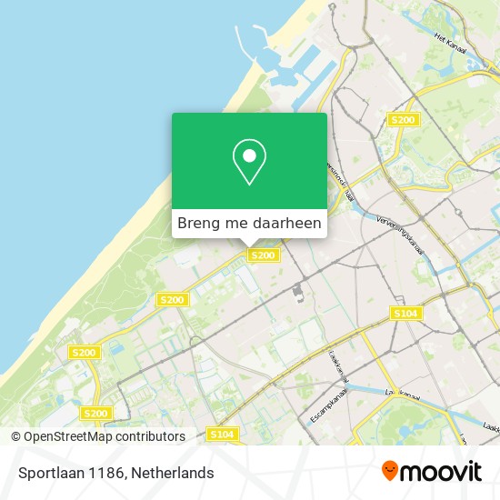 Sportlaan 1186 kaart