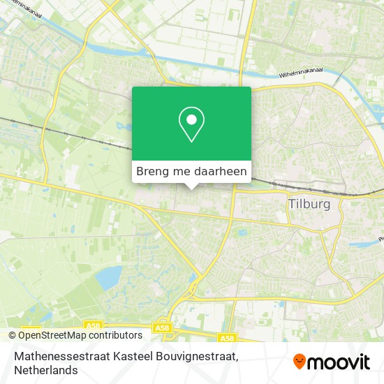 Mathenessestraat Kasteel Bouvignestraat kaart